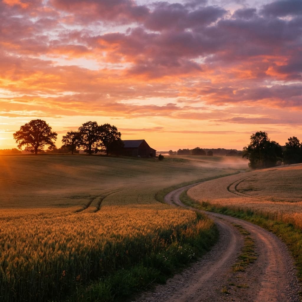 Lush Green Landscape View